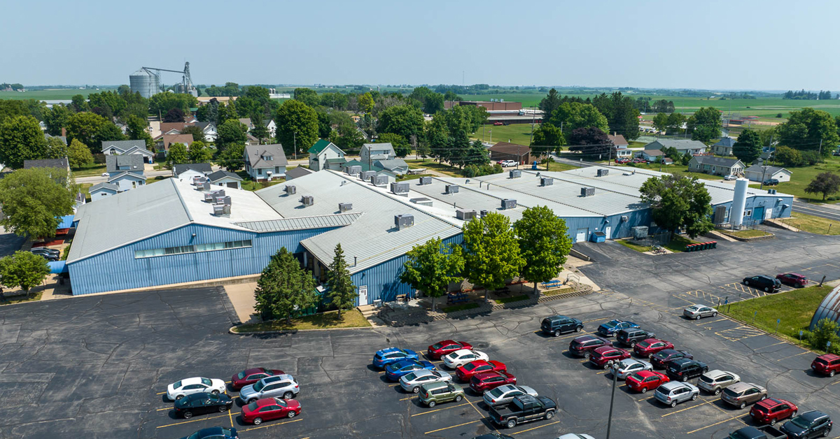Drone shot of our Lewiston facility.